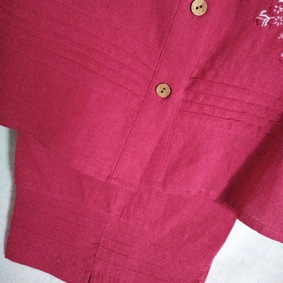 Linen Blend Southern Lady Pantsuit Capri Size Large 18 - Picture 5 of 10